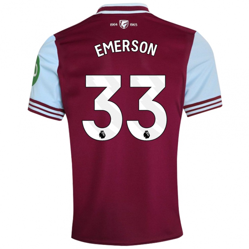 Női Emerson Palmieri #33 Sötétvörös Hazai Jersey 2024/25 Mez Póló Ing