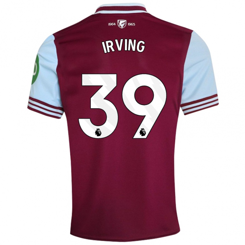 Női Andy Irving #39 Sötétvörös Hazai Jersey 2024/25 Mez Póló Ing