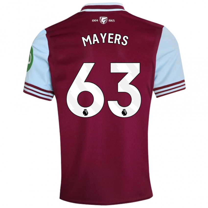 Női Ezra Mayers #63 Sötétvörös Hazai Jersey 2024/25 Mez Póló Ing