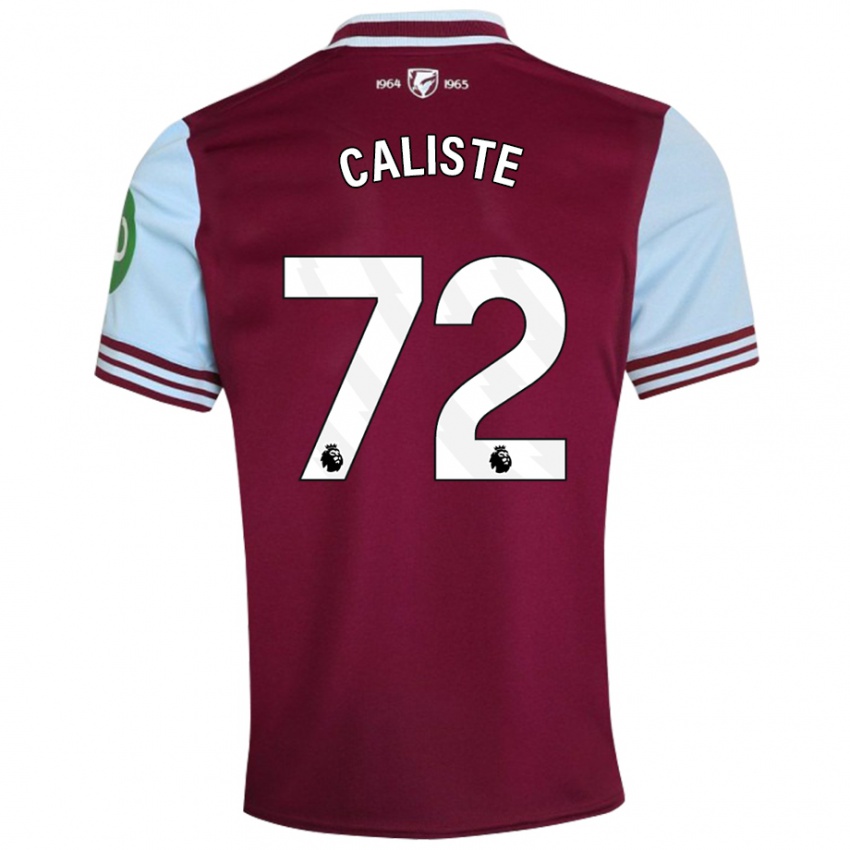 Női Gabriel Caliste #72 Sötétvörös Hazai Jersey 2024/25 Mez Póló Ing