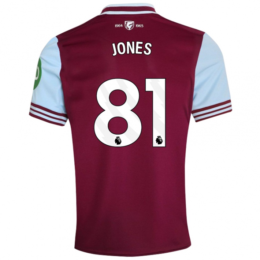 Női Liam Jones #81 Sötétvörös Hazai Jersey 2024/25 Mez Póló Ing