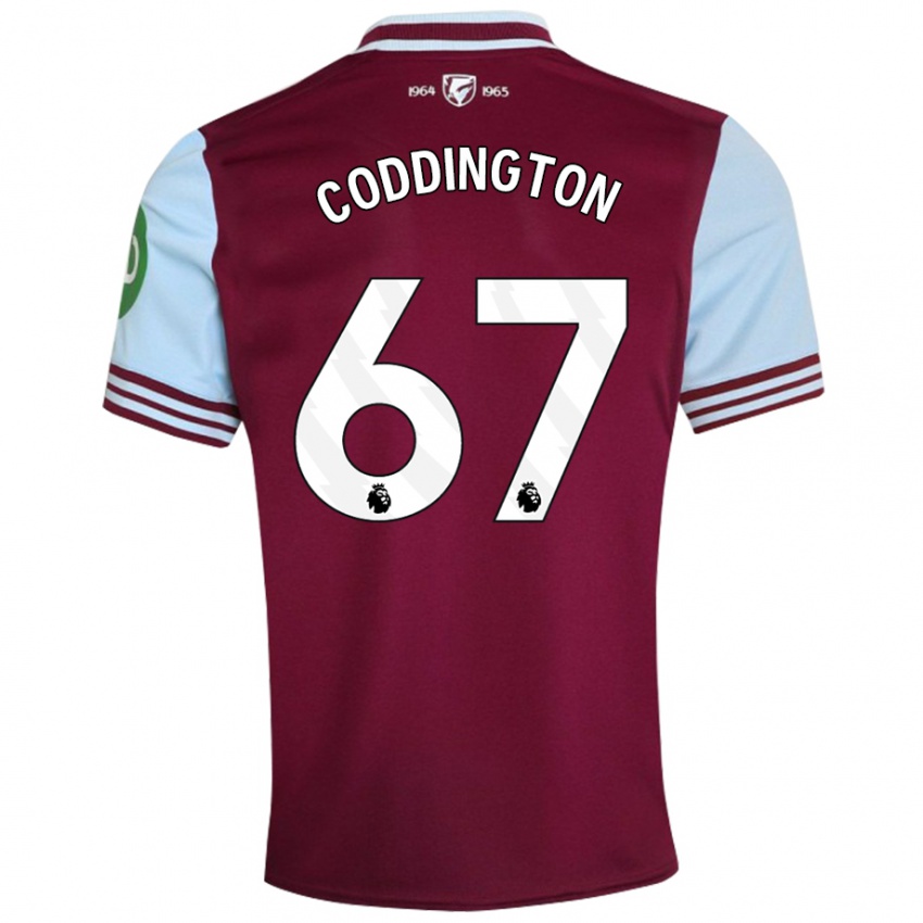 Női Remy Coddington #67 Sötétvörös Hazai Jersey 2024/25 Mez Póló Ing