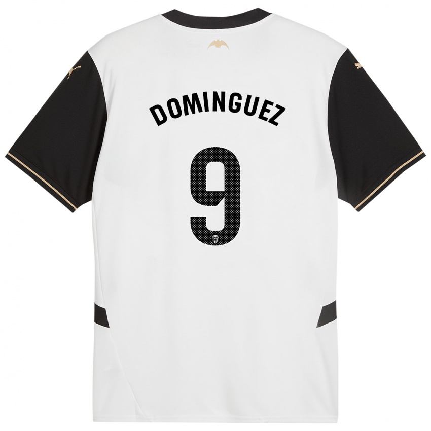 Női Mario Dominguez #9 Fehér Fekete Hazai Jersey 2024/25 Mez Póló Ing