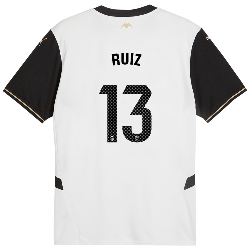 Női Nil Ruiz #13 Fehér Fekete Hazai Jersey 2024/25 Mez Póló Ing