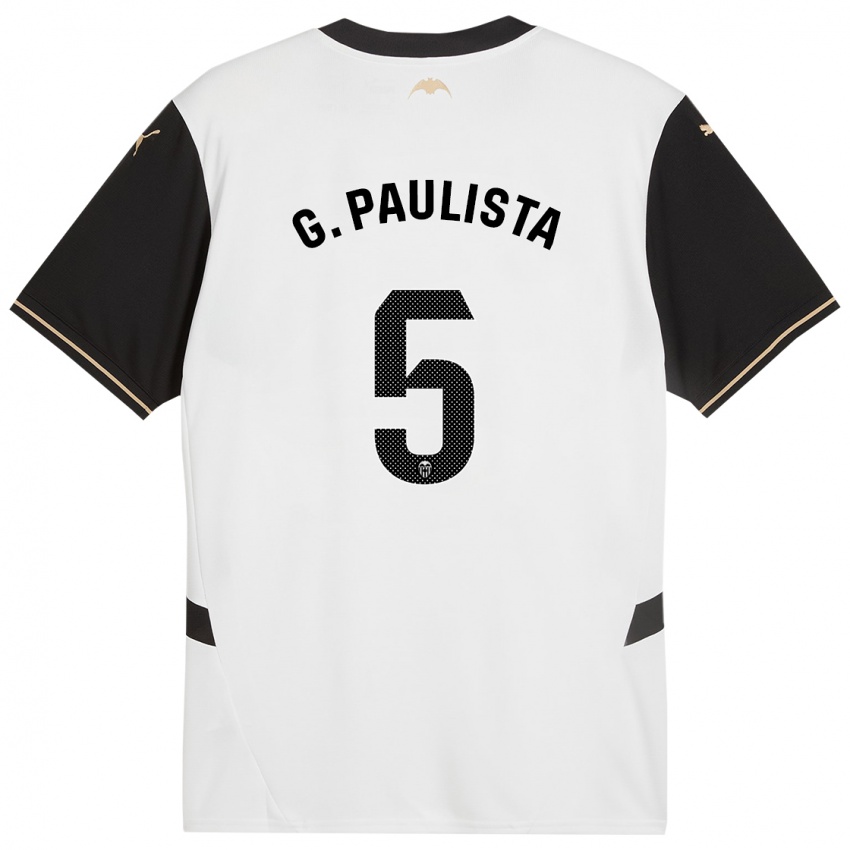 Női Gabriel Paulista #5 Fehér Fekete Hazai Jersey 2024/25 Mez Póló Ing