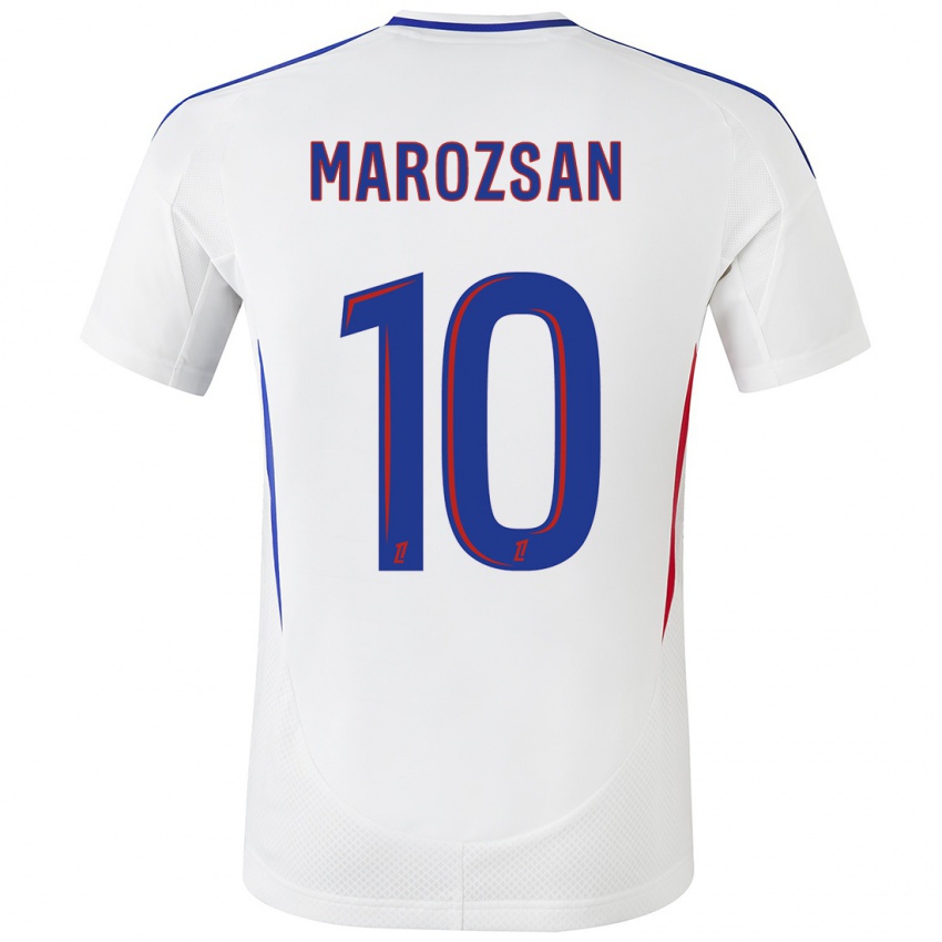 Női Dzsenifer Marozsan #10 Fehér Kék Hazai Jersey 2024/25 Mez Póló Ing