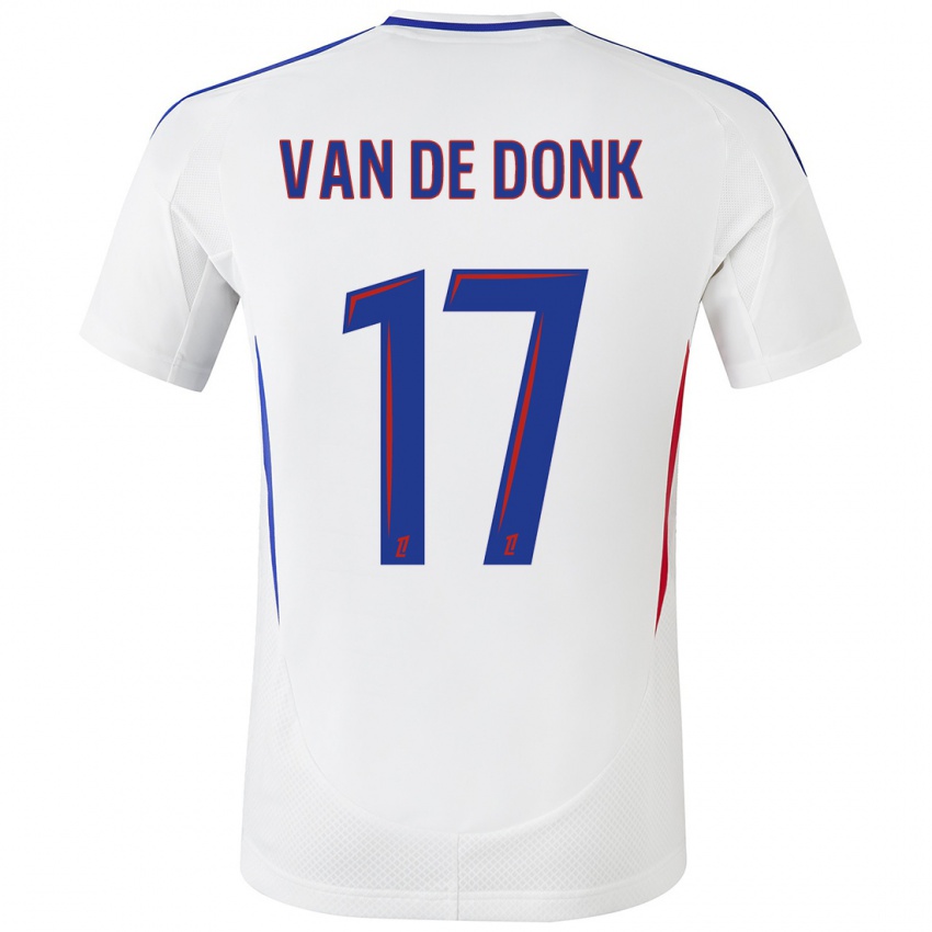 Női Danielle Van De Donk #17 Fehér Kék Hazai Jersey 2024/25 Mez Póló Ing