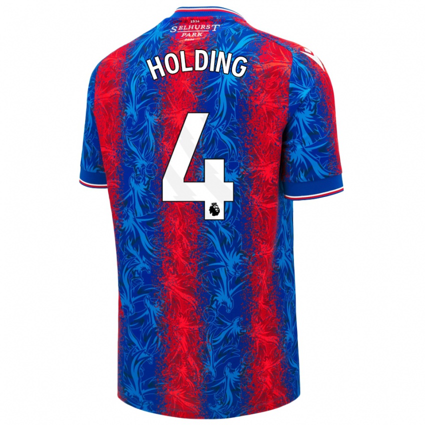 Női Rob Holding #4 Piros Kék Csíkok Hazai Jersey 2024/25 Mez Póló Ing