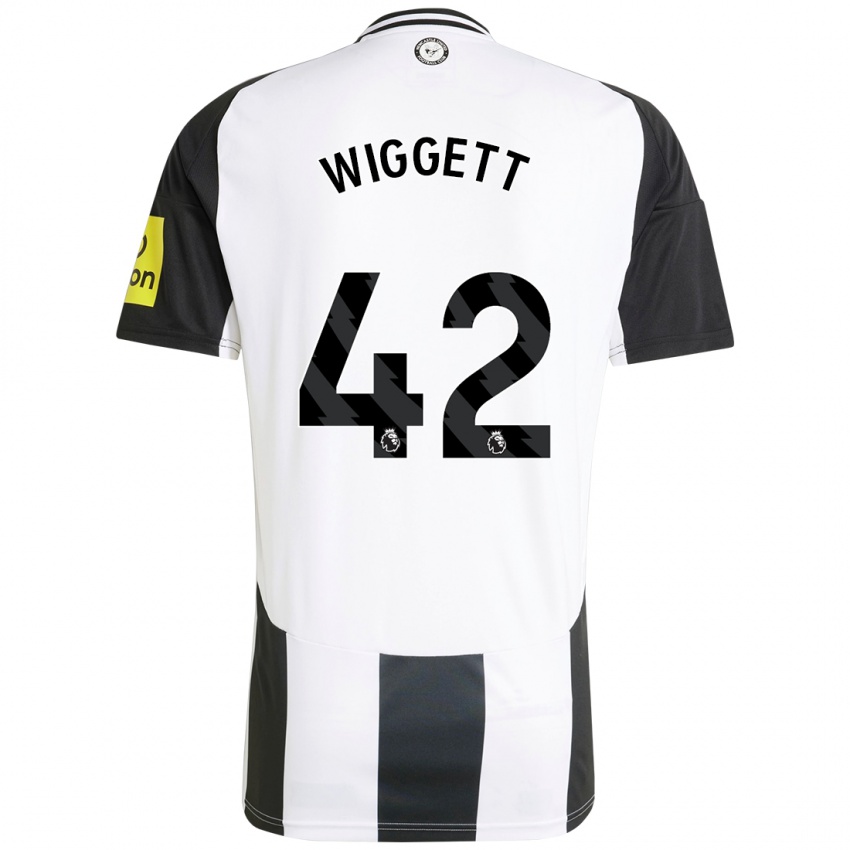 Női Charlie Wiggett #42 Fehér Fekete Hazai Jersey 2024/25 Mez Póló Ing