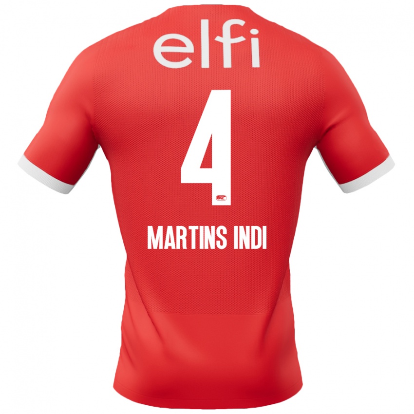 Női Bruno Martins Indi #4 Piros Fehér Hazai Jersey 2024/25 Mez Póló Ing