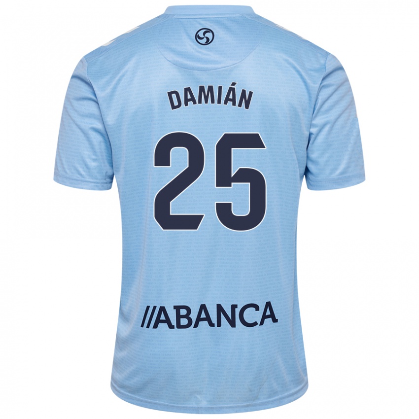 Női Damián Rodríguez #25 Ég Kék Hazai Jersey 2024/25 Mez Póló Ing