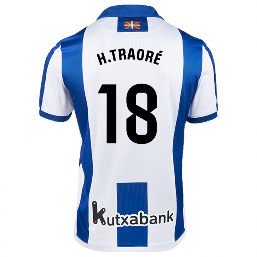 Női Hamari Traore #18 Fehér Kék Hazai Jersey 2024/25 Mez Póló Ing