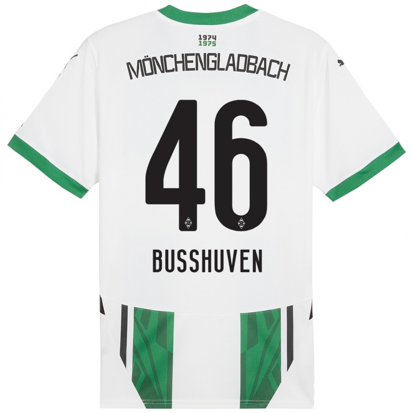 Női Alina Busshuven #46 Fehér Zöld Hazai Jersey 2024/25 Mez Póló Ing