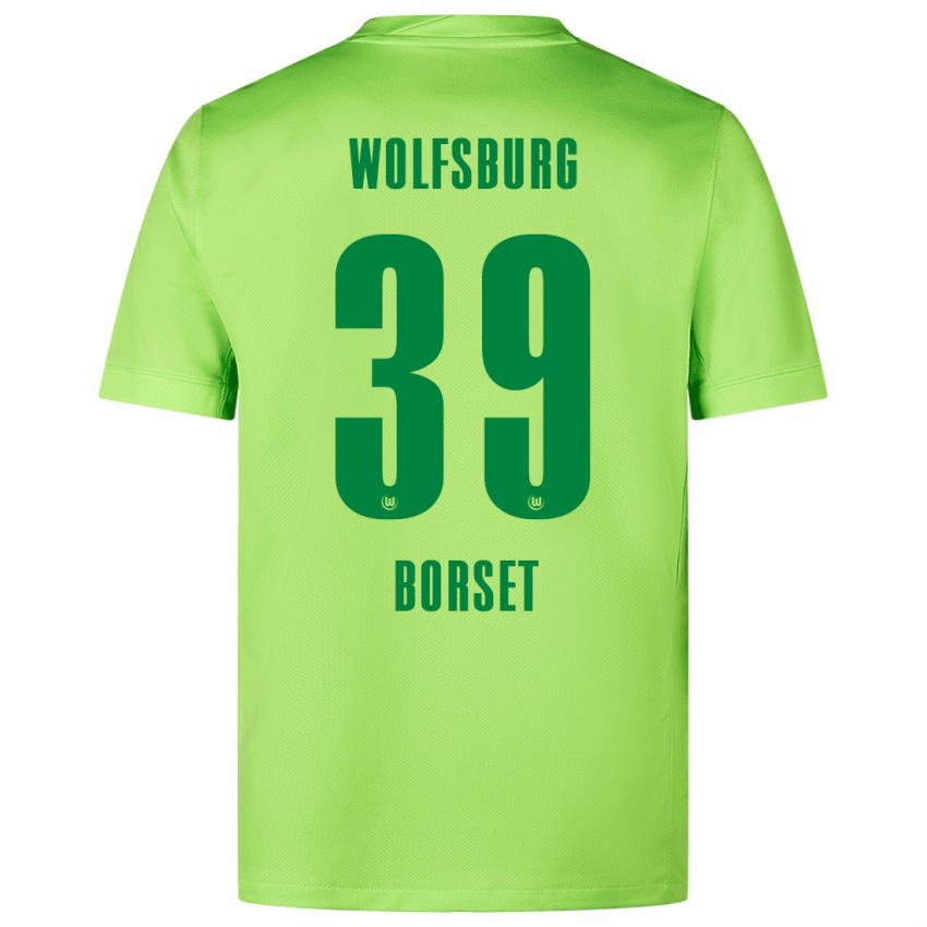 Női Anders Rønne Børset #39 Fluoreszkáló Zöld Hazai Jersey 2024/25 Mez Póló Ing