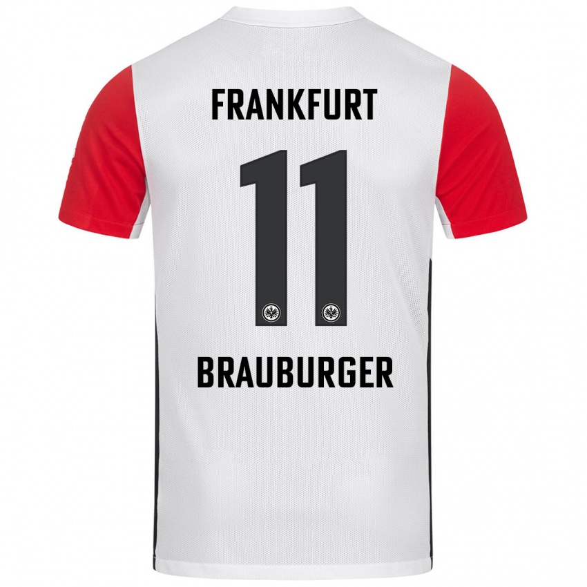 Női Maximilian Brauburger #11 Fehér Piros Hazai Jersey 2024/25 Mez Póló Ing