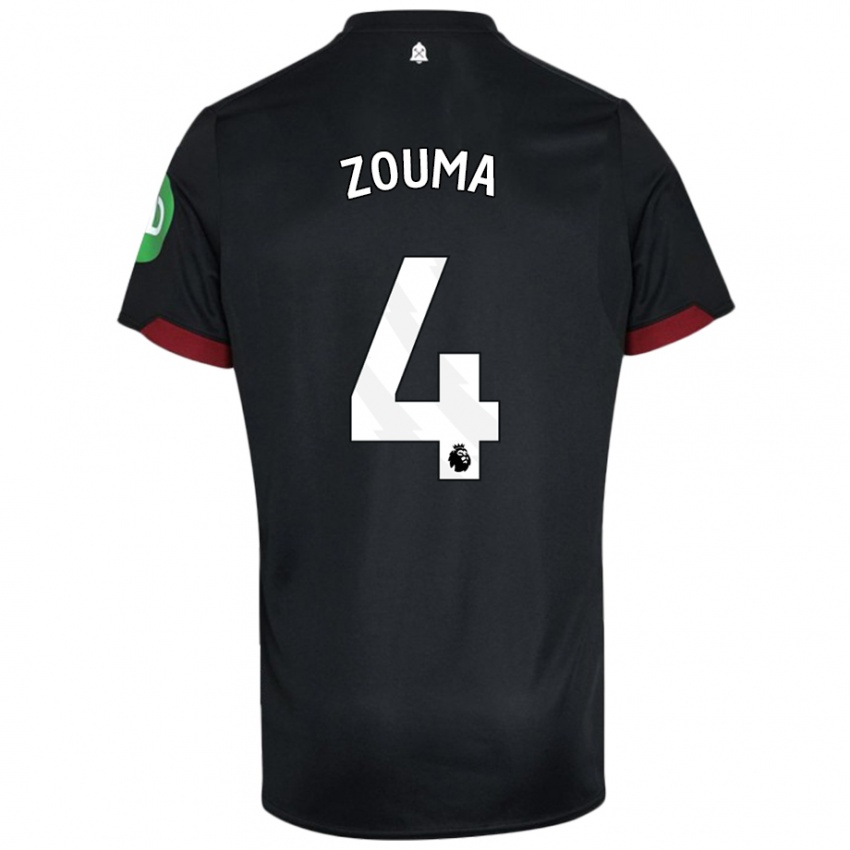 Női Kurt Zouma #4 Fekete Fehér Idegenbeli Jersey 2024/25 Mez Póló Ing