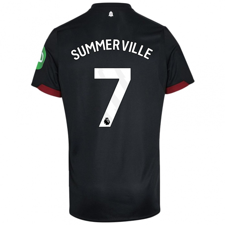 Női Crysencio Summerville #7 Fekete Fehér Idegenbeli Jersey 2024/25 Mez Póló Ing