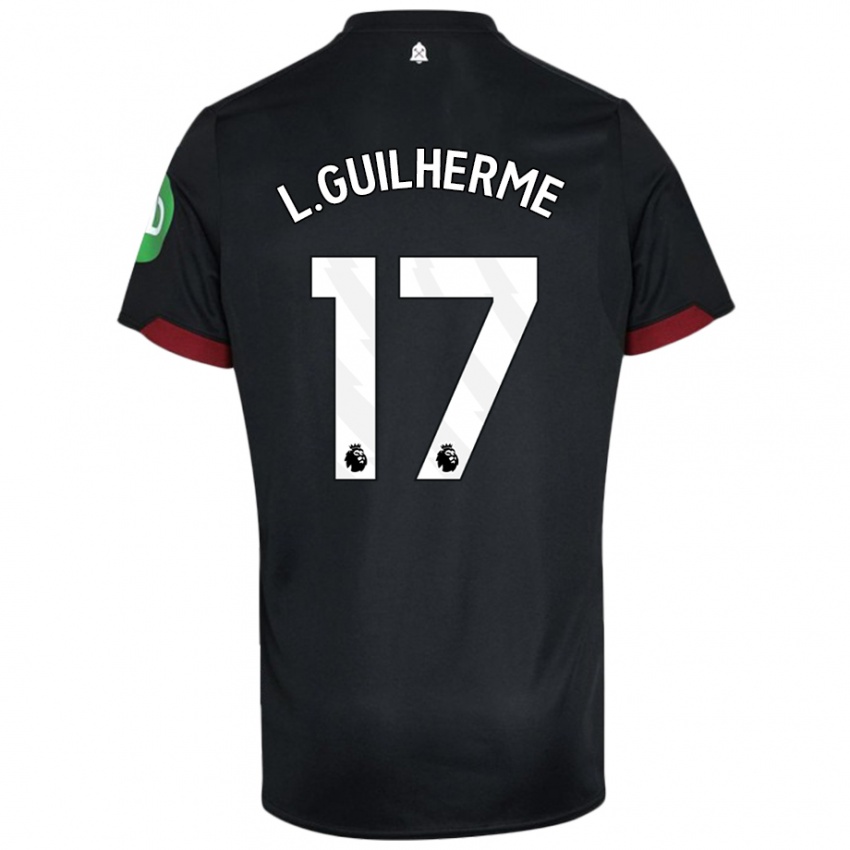 Női Luis Guilherme #17 Fekete Fehér Idegenbeli Jersey 2024/25 Mez Póló Ing