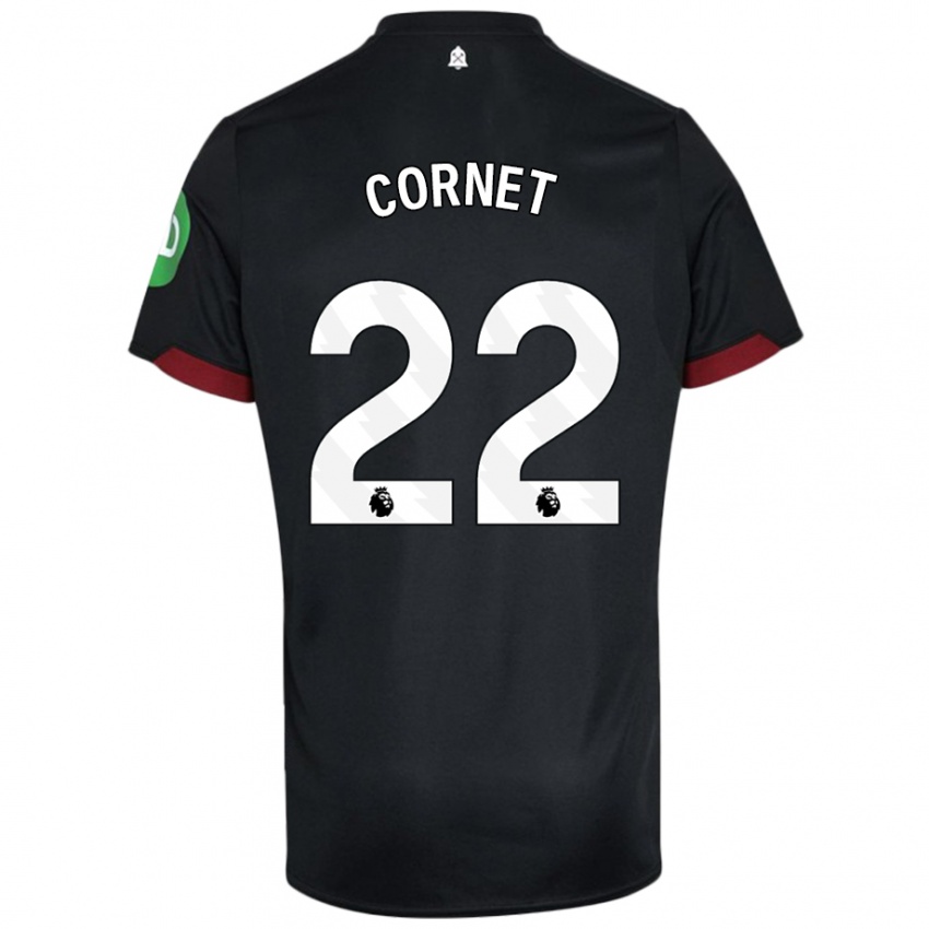 Női Maxwel Cornet #22 Fekete Fehér Idegenbeli Jersey 2024/25 Mez Póló Ing