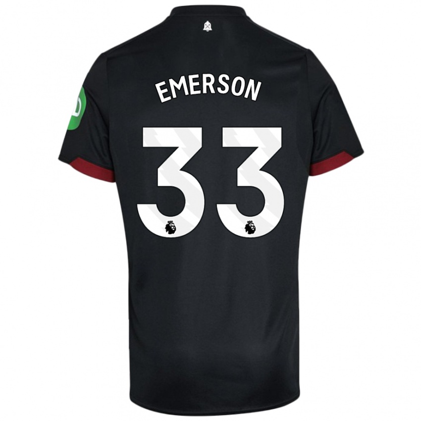 Női Emerson Palmieri #33 Fekete Fehér Idegenbeli Jersey 2024/25 Mez Póló Ing