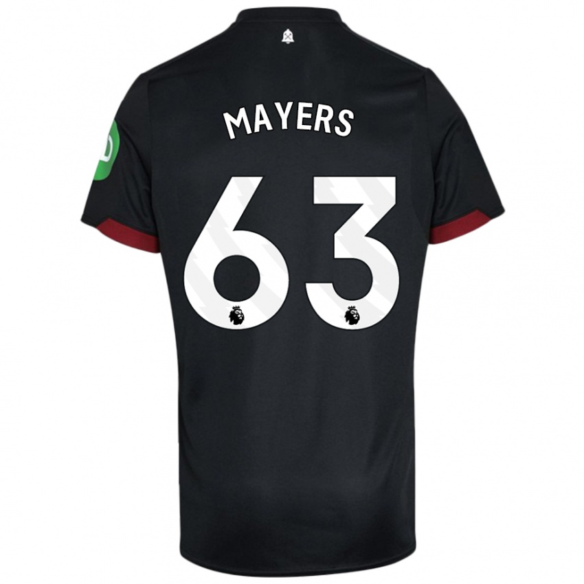 Női Ezra Mayers #63 Fekete Fehér Idegenbeli Jersey 2024/25 Mez Póló Ing