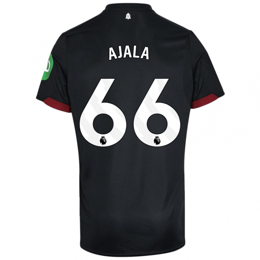 Női Joshua Ajala #66 Fekete Fehér Idegenbeli Jersey 2024/25 Mez Póló Ing