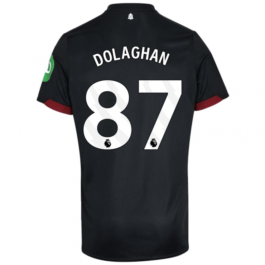 Női Brad Dolaghan #87 Fekete Fehér Idegenbeli Jersey 2024/25 Mez Póló Ing