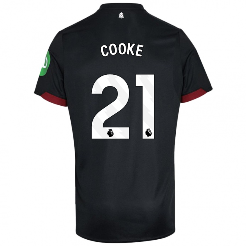 Női Shannon Cooke #21 Fekete Fehér Idegenbeli Jersey 2024/25 Mez Póló Ing