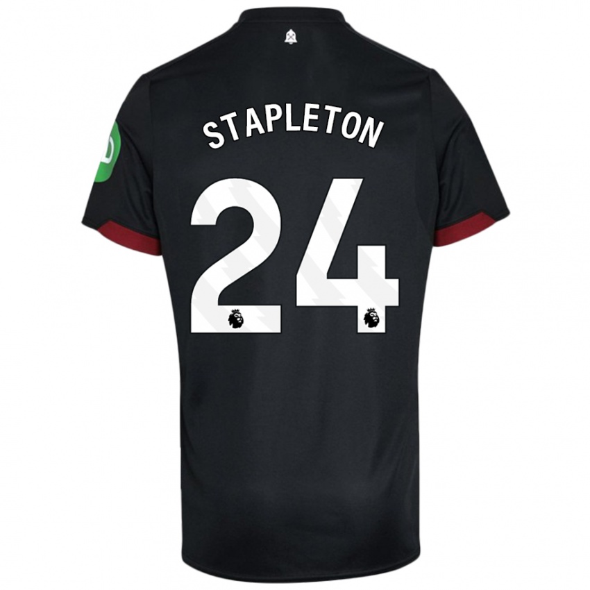 Női Jessie Stapleton #24 Fekete Fehér Idegenbeli Jersey 2024/25 Mez Póló Ing