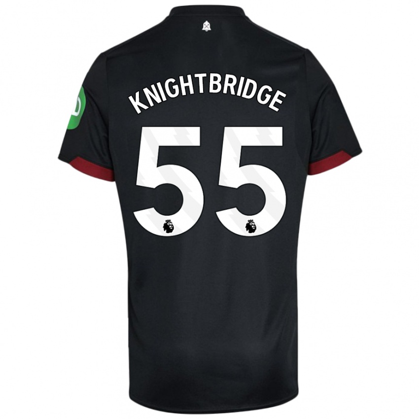 Női Jacob Knightbridge #55 Fekete Fehér Idegenbeli Jersey 2024/25 Mez Póló Ing