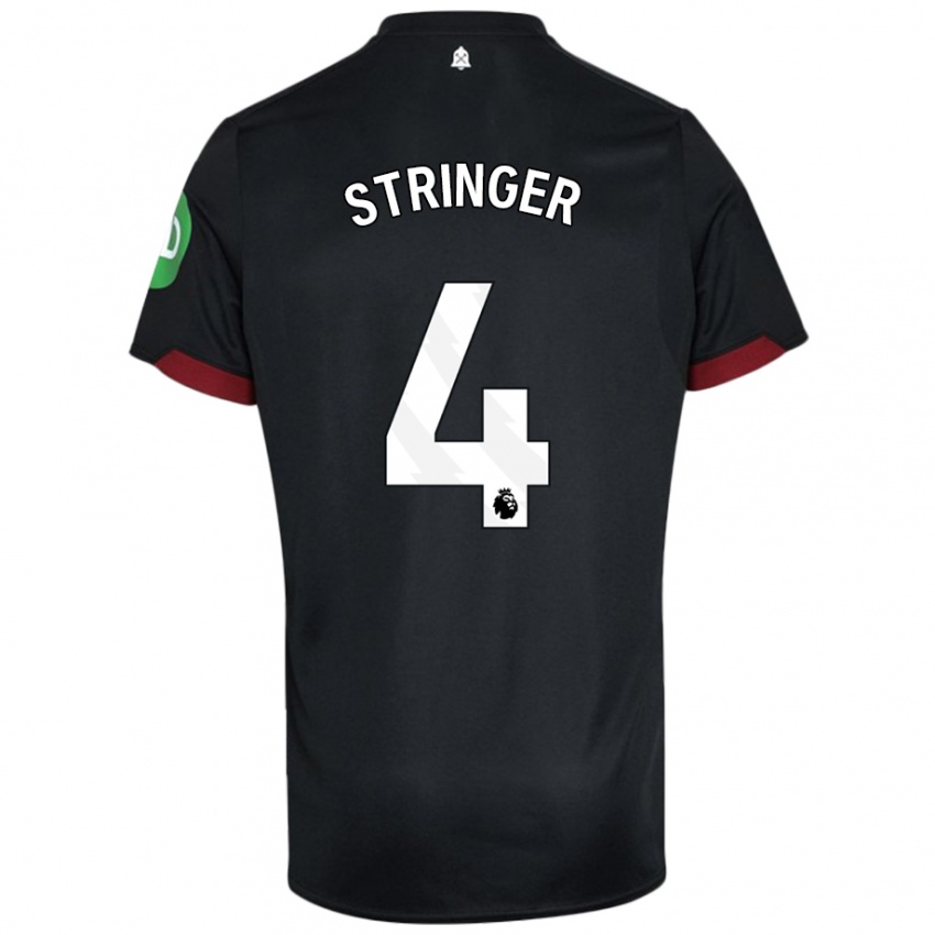 Női Abbey-Leigh Stringer #4 Fekete Fehér Idegenbeli Jersey 2024/25 Mez Póló Ing