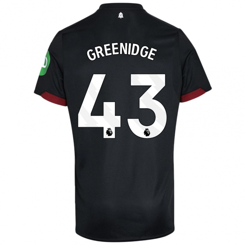 Női Will Greenidge #43 Fekete Fehér Idegenbeli Jersey 2024/25 Mez Póló Ing