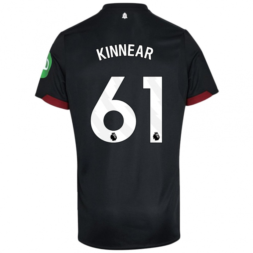 Női Brian Kinnear #61 Fekete Fehér Idegenbeli Jersey 2024/25 Mez Póló Ing