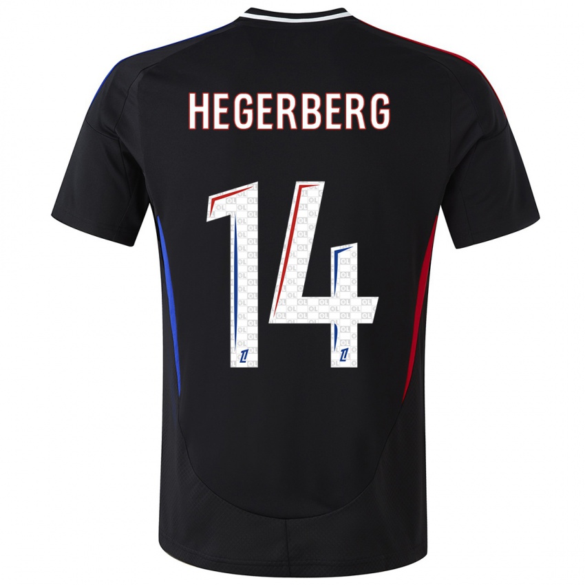 Női Ada Hegerberg #14 Fekete Idegenbeli Jersey 2024/25 Mez Póló Ing