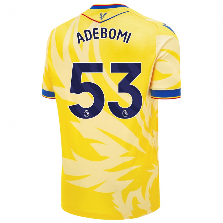 Női Ademola Ola-Adebomi #53 Sárga Idegenbeli Jersey 2024/25 Mez Póló Ing