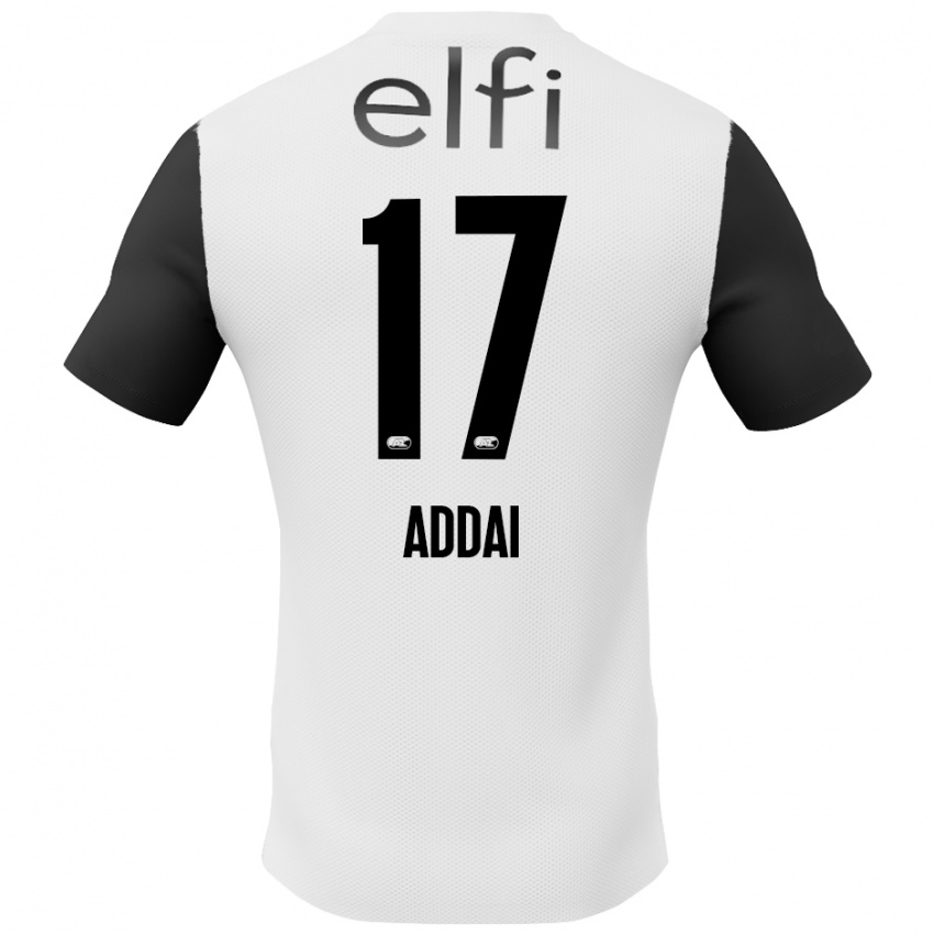 Női Jayden Addai #17 Fehér Fekete Idegenbeli Jersey 2024/25 Mez Póló Ing