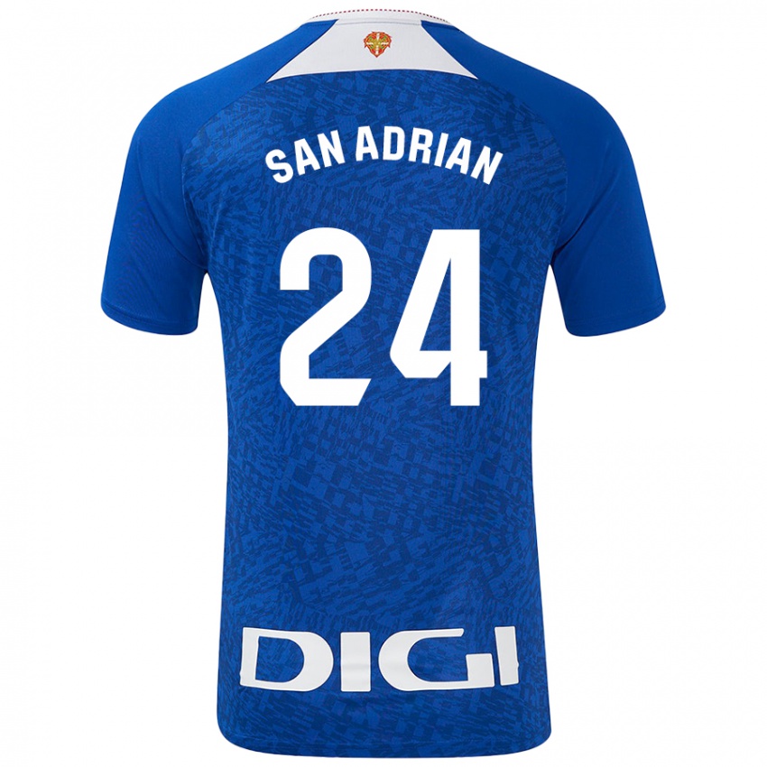 Női Marta San Adrián Rocandio #24 Királykék Idegenbeli Jersey 2024/25 Mez Póló Ing