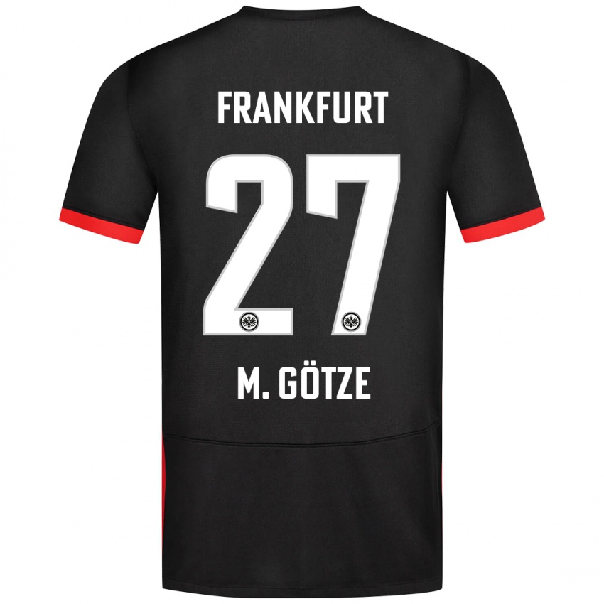 Női Mario Götze #27 Fekete Idegenbeli Jersey 2024/25 Mez Póló Ing