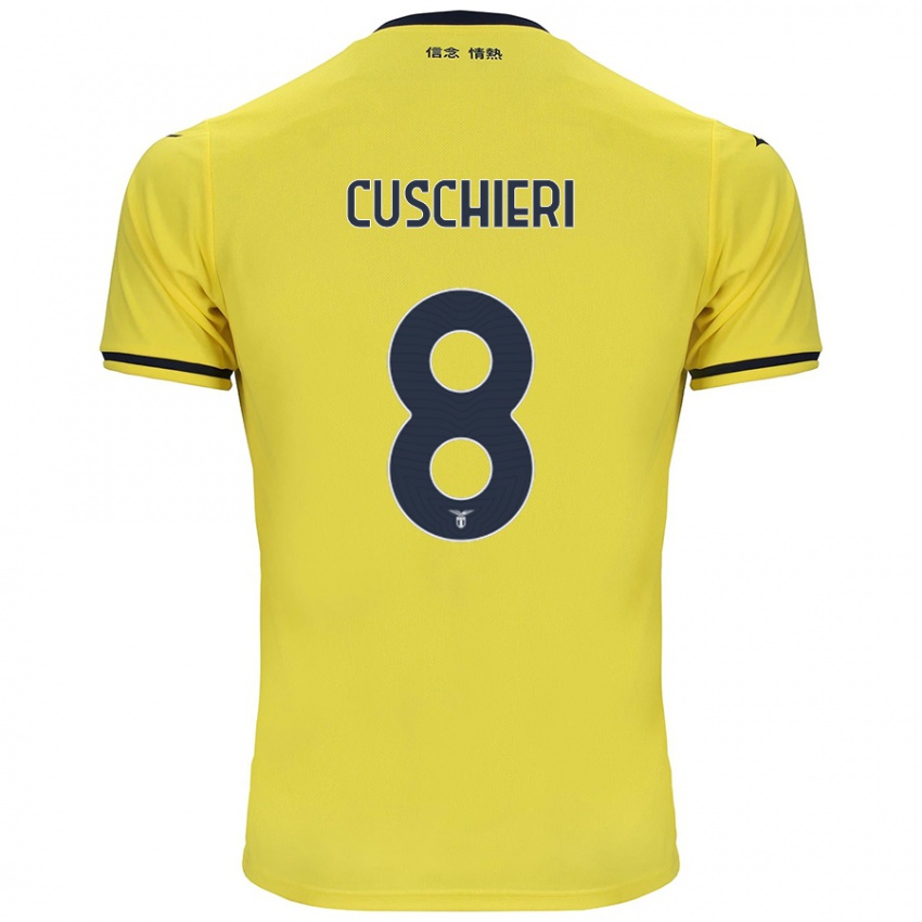 Női Rachel Cuschieri #8 Sárga Idegenbeli Jersey 2024/25 Mez Póló Ing