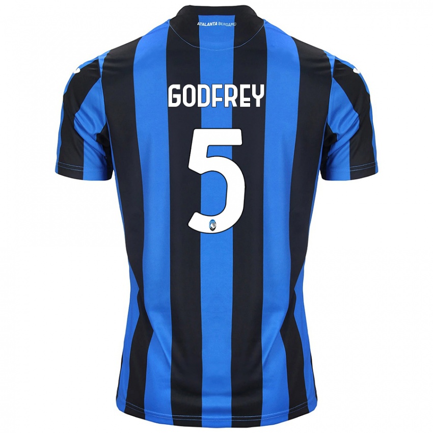 Gyermek Ben Godfrey #5 Kék Fekete Hazai Jersey 2024/25 Mez Póló Ing