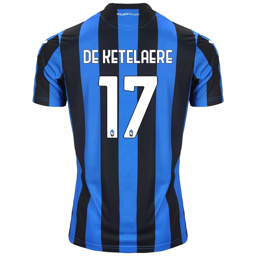 Gyermek Charles De Ketelaere #17 Kék Fekete Hazai Jersey 2024/25 Mez Póló Ing