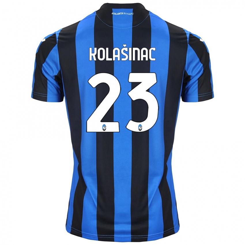 Gyermek Sead Kolasinac #23 Kék Fekete Hazai Jersey 2024/25 Mez Póló Ing