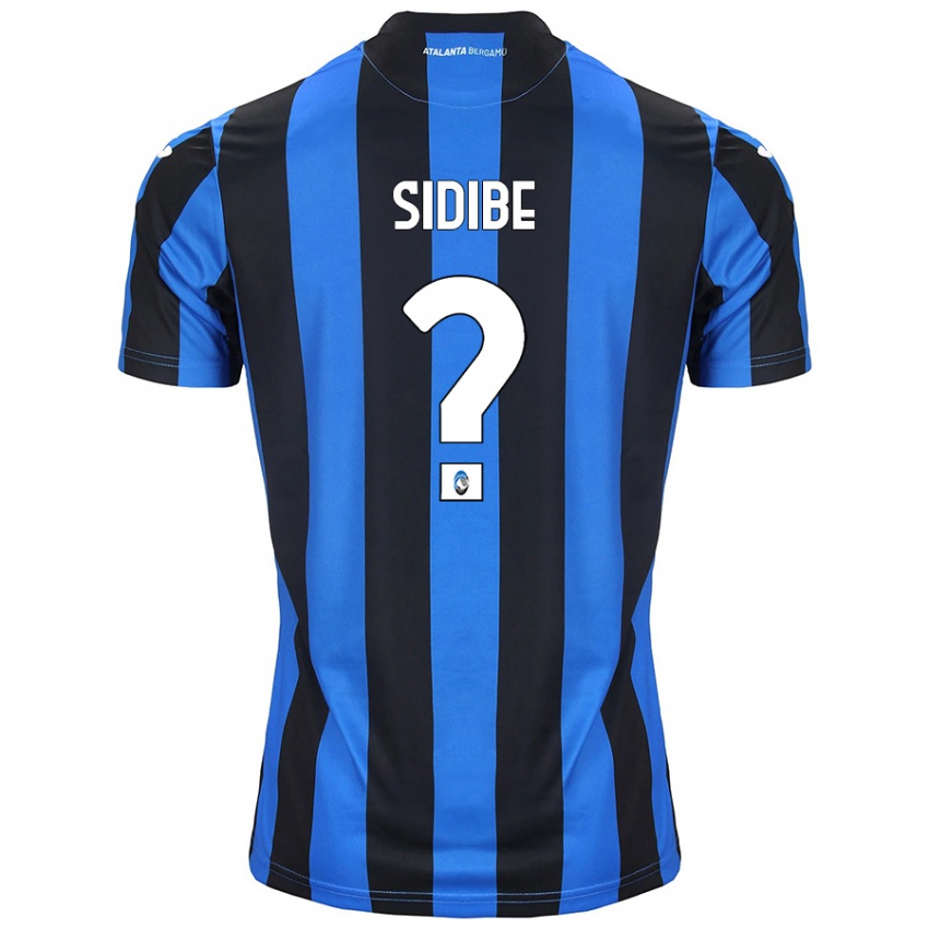 Gyermek Alassane Sidibe #0 Kék Fekete Hazai Jersey 2024/25 Mez Póló Ing