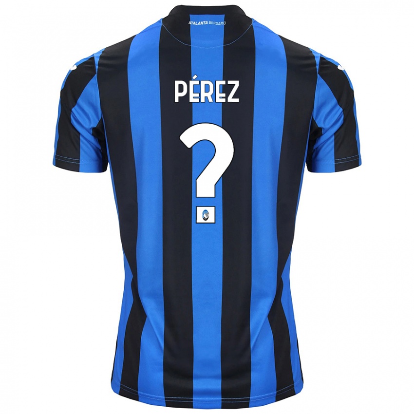 Gyermek David Pérez #0 Kék Fekete Hazai Jersey 2024/25 Mez Póló Ing