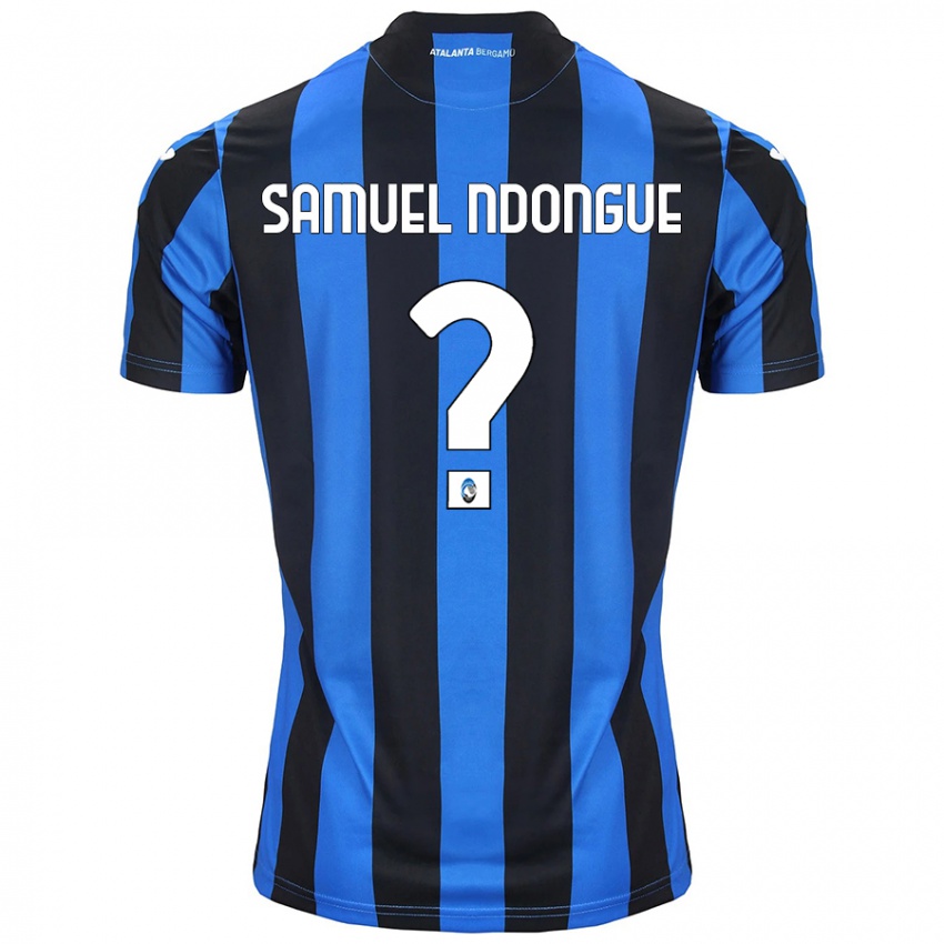 Gyermek Frederick Samuel Ndongue #0 Kék Fekete Hazai Jersey 2024/25 Mez Póló Ing