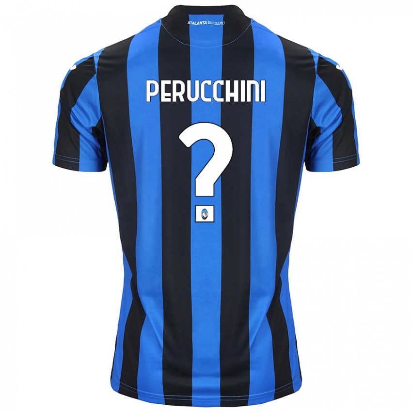 Gyermek Simone Perucchini #0 Kék Fekete Hazai Jersey 2024/25 Mez Póló Ing