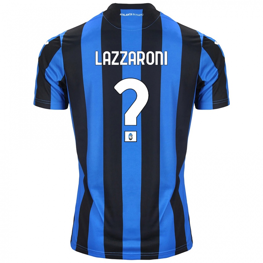 Gyermek Andrea Lazzaroni #0 Kék Fekete Hazai Jersey 2024/25 Mez Póló Ing