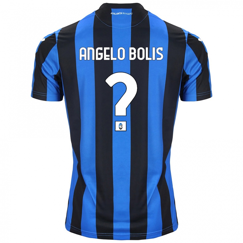 Gyermek Tommaso Angelo Bolis #0 Kék Fekete Hazai Jersey 2024/25 Mez Póló Ing