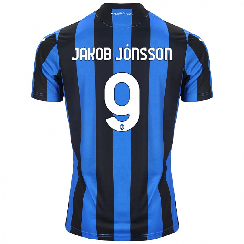 Gyermek Birkir Jakob Jónsson #9 Kék Fekete Hazai Jersey 2024/25 Mez Póló Ing