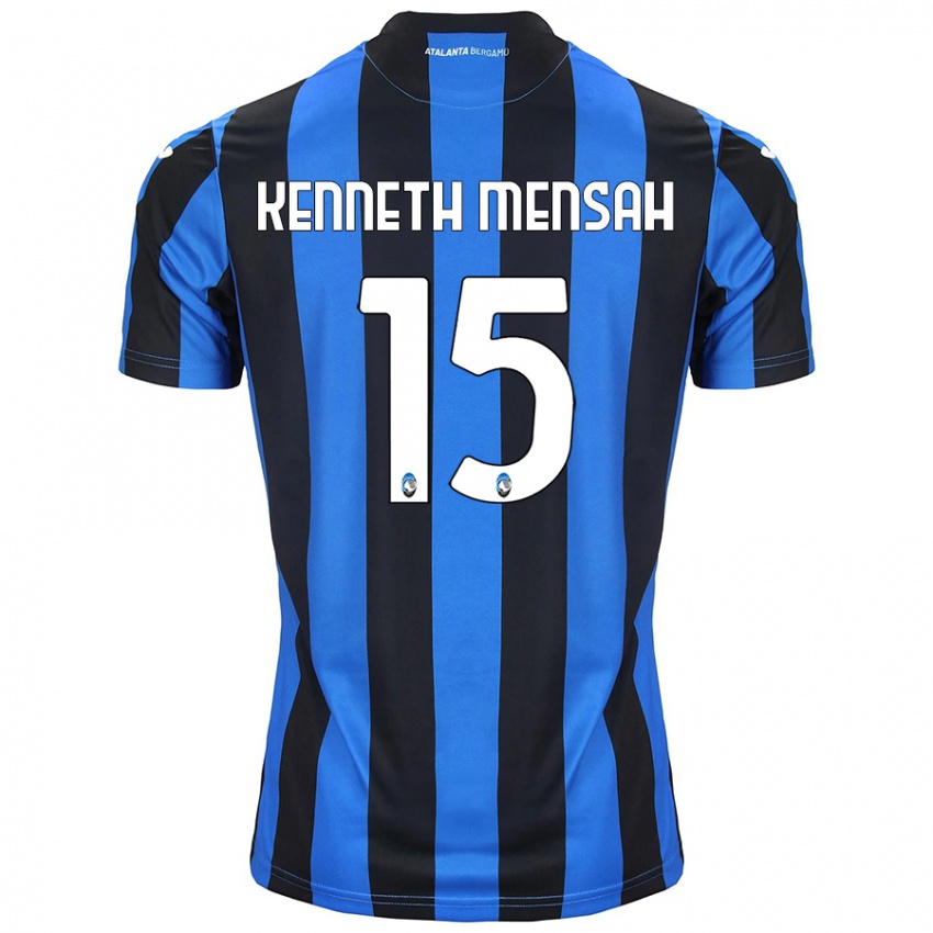 Gyermek Anthony Kenneth Mensah #15 Kék Fekete Hazai Jersey 2024/25 Mez Póló Ing